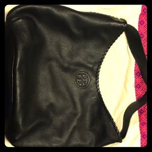 Tory Burch pebble leather hobo bag.